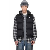 AAPE by A Bathing Ape Black AAPENOW Moonface Down Vest 261547M178008