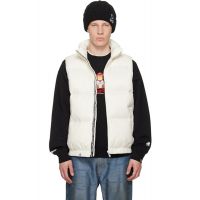 AAPE by A Bathing Ape White AAPENOW Moonface Down Vest 261547M178009