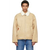 AAPE by A Bathing Ape Beige Main Faux-Suede Jacket 261547M181000