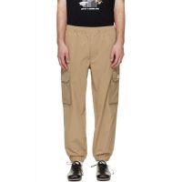 AAPE by A Bathing Ape Beige AAPENOW Moonface Logo Jogger Cargo Pants 261547M188003