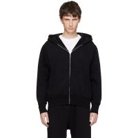 Les Tien Black Heavyweight Zip Hoodie 261548M202004