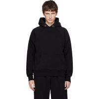 Les Tien Black Heavyweight Classic Raglan Hoodie 261548M202012