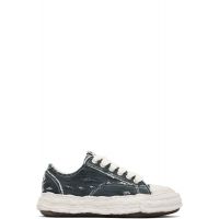 Maison MIHARA YASUHIRO Black Peterson23 OG Sole Ripped Overdye Canvas Sneakers 261551F128006