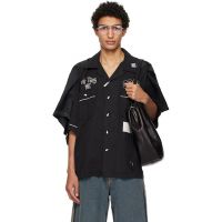 Maison MIHARA YASUHIRO Black W Sleeve Bowling Shirt 261551M192003