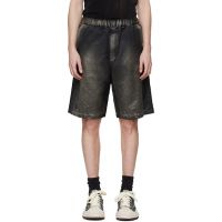 Maison MIHARA YASUHIRO Black Sun Faded Like Satin Shorts 261551M193000