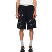 Maison MIHARA YASUHIRO Black Embellished Sweat Shorts 261551M193001