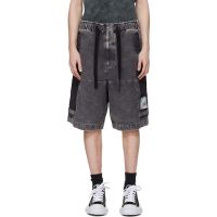 Maison MIHARA YASUHIRO Black Cotton Satin Cargo Shorts 261551M193003