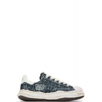 Maison MIHARA YASUHIRO Black Blakey OG Sole Graffiti Printed Canvas Sneakers 261551M237010