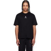 Mastermind JAPAN Black Glass Beaded Loopwheel T-shirt 261563M213000