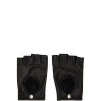 Ernest W. Baker Black Open Finger Driving Gloves 261600M135005