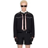 Ernest W. Baker Black Western Harrington Jacket 261600M180006