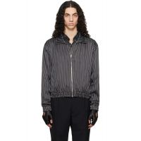 Ernest W. Baker Black Pin Stripe Track Jacket 261600M180014