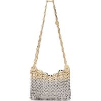 Rabanne Silver & Gold Iconic Nano 1969 Skyline Bag 261605F048009