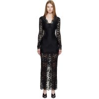 Rabanne Black Lace Maxi Dress 261605F055001