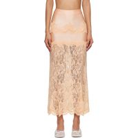Rabanne Pink Floral Midi Skirt 261605F092005