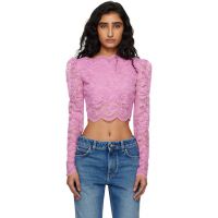 Rabanne Pink Lace Top 261605F110000