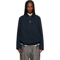 Studio Nicholson Navy Baye Shirt 261608F063000