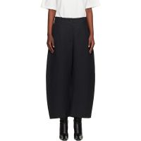 Studio Nicholson Black Chalco Linen Trousers 261608F087010