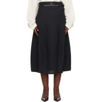 Studio Nicholson Black Orcha Midi Skirt 261608F092004