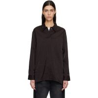 Studio Nicholson Burgundy Pinole Shirt 261608F109007