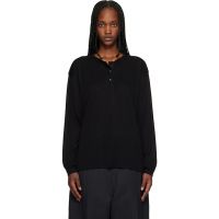 Studio Nicholson Black Rutas Jersey Henley 261608F110009
