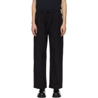 Studio Nicholson Black Sonny Pinstripe Trousers 261608M191011
