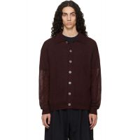 Studio Nicholson Burgundy Hamto Kint Cardigan 261608M200000