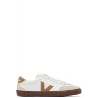 VEJA White & Brown Volley Leather Sneakers 261610F128002