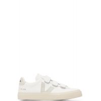 VEJA White & Gray Recife Leather Sneakers 261610F128008
