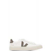 VEJA White & Khaki Campo Leather Sneakers 261610F128025