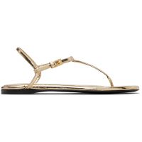 Paris Texas Gold Montecarlo Flat Sandals 261616F124000