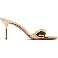Paris Texas Gold Lidia Mule Heeled Sandals 261616F125026