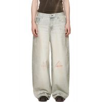 Won Hundred Blue Lyon Printed Denim Jeans 261636M186005