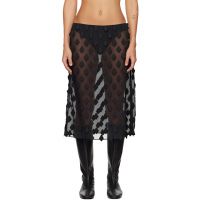 Paloma Wool Black Tris Midi Skirt 261648F092002