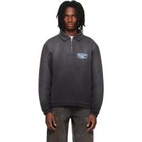 Represent Black Nothing Faster Quarter Zip Sweatshirt 261655M202035