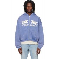 Represent Blue Zip Through Hoodie 261655M202040