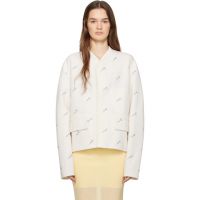 Rier White City Crop Flowers Walker Jacket 261661F063001