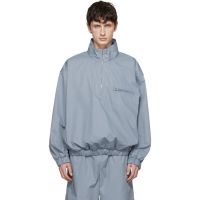 Rier Blue Cotton Windbreaker Jacket 261661M180004