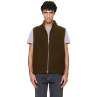 Rier Khaki Fleece Full Zip Vest 261661M185007