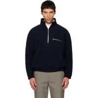 Rier SSENSE Exclusive Navy Fleece Jacket 261661M202001