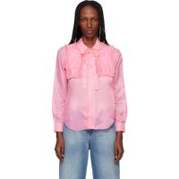 Comme des Garcons Girl Pink Taffeta Garment Treated Shirt 261670F109002