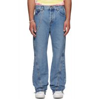Gallery Dept. Blue Twisted Wide Leg Jeans 261672M186006