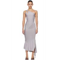 AARON ESH Gray Jersey Fishtail Midi Dress 261678F054001