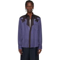 Toga Virilis Purple & Black Cupra Stripe Shirt 261688M192005