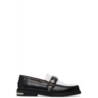 Toga Virilis SSENSE Exclusive Black & White Metal Loafers 261688M231027