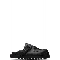 Toga Virilis SSENSE Exclusive Black Eyelet Metal Sabot Slip-on Loafers 261688M231031