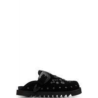 Toga Virilis Black Eyelet Metal Sabot Loafers 261688M231048