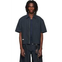Song for the Mute Black Zip Up Workman Shirt 261699M192001
