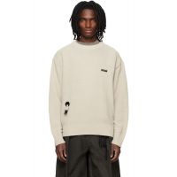 Song for the Mute Beige Oversized Sweater 261699M201002