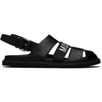 Moschino Black Calfskin Sandals 261720M234000
